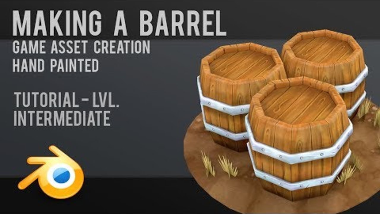 Make a Barrel | Game Art | Hand Painted | Blender | Tutorial