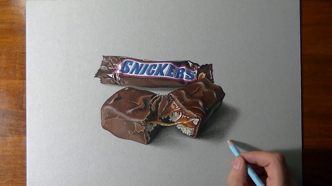 How to draw a Snickers bar
