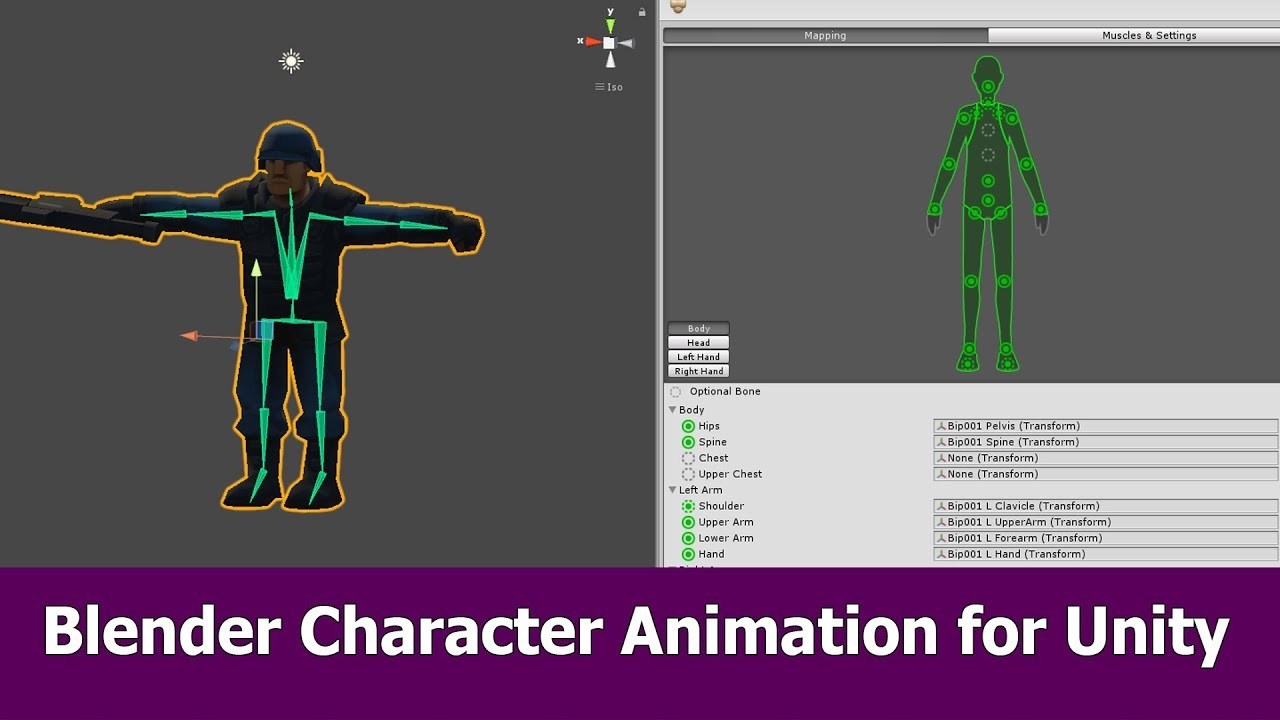 Blender Character Animation for Unity