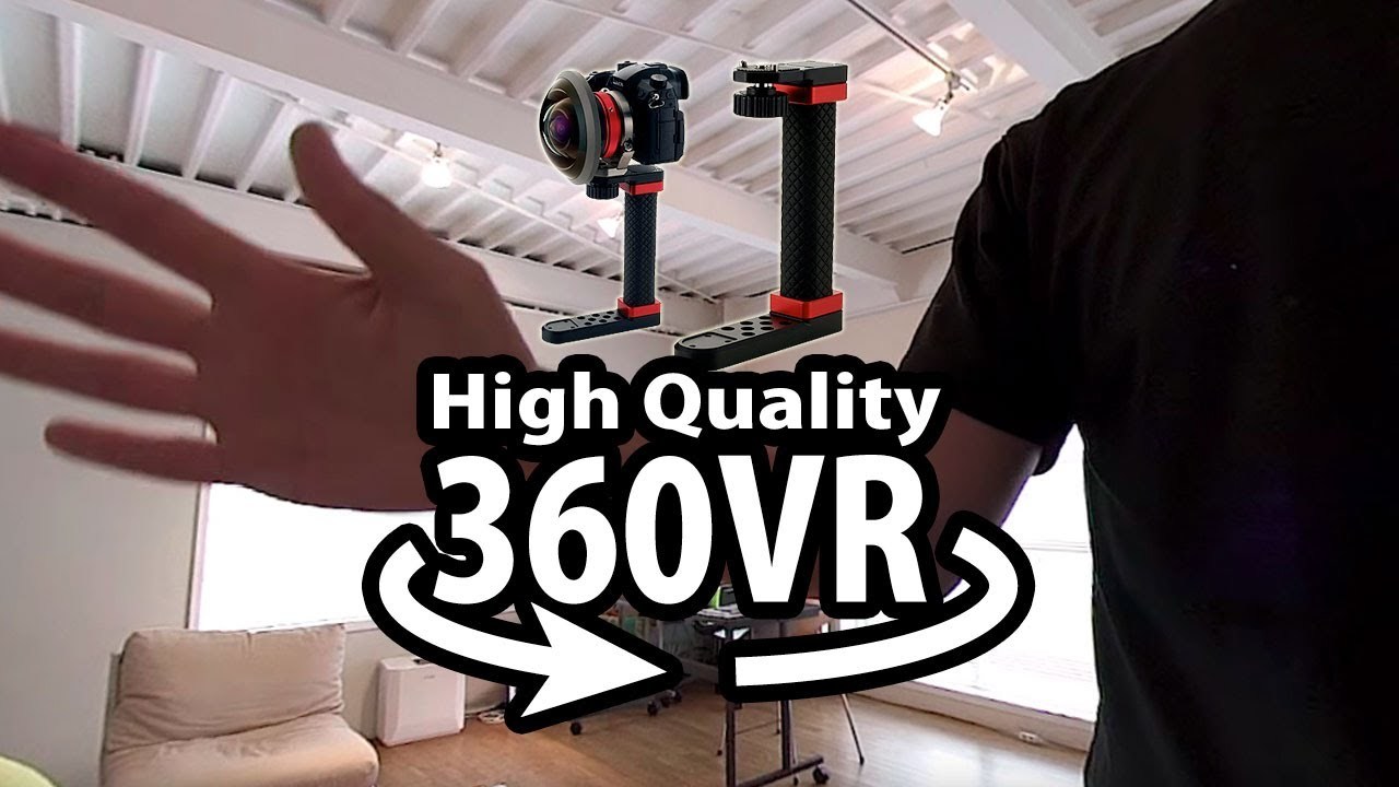 High Quality 360VR Camera Walking Around The Camera and Very Close to the Camera in The Room