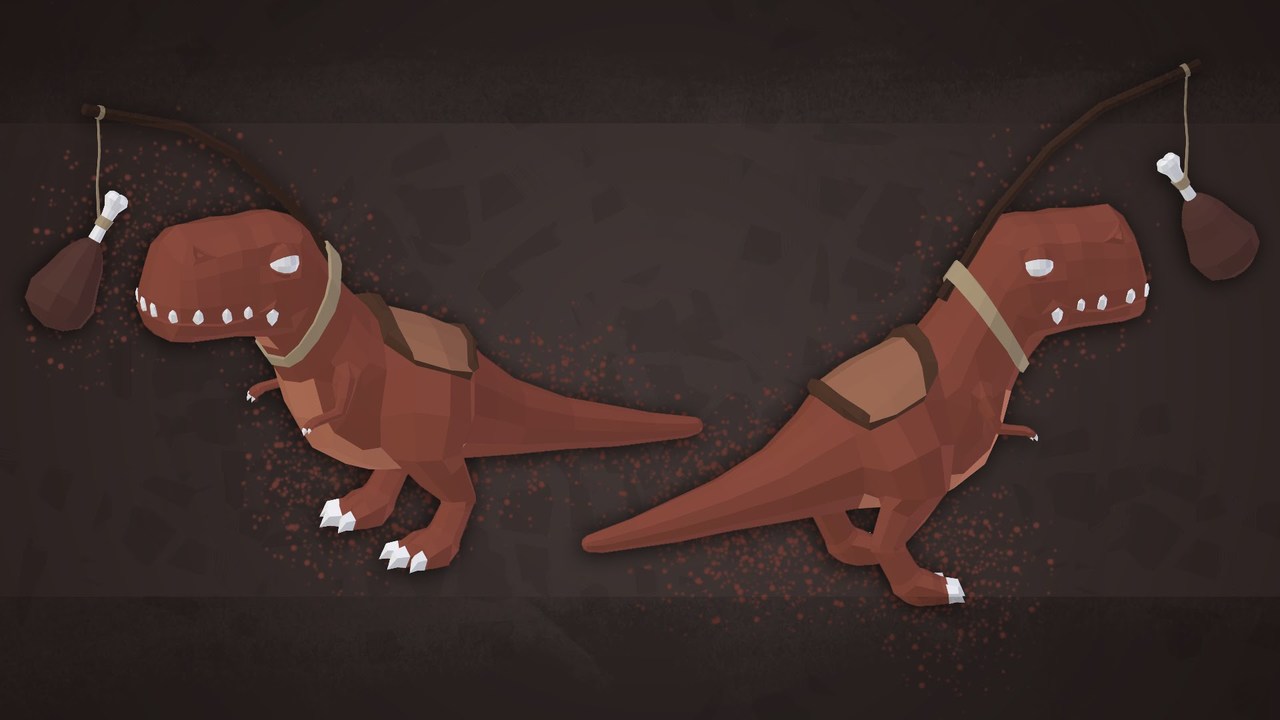 | PigArt | BLENDER Low Poly: Stylized T-Rex Mount