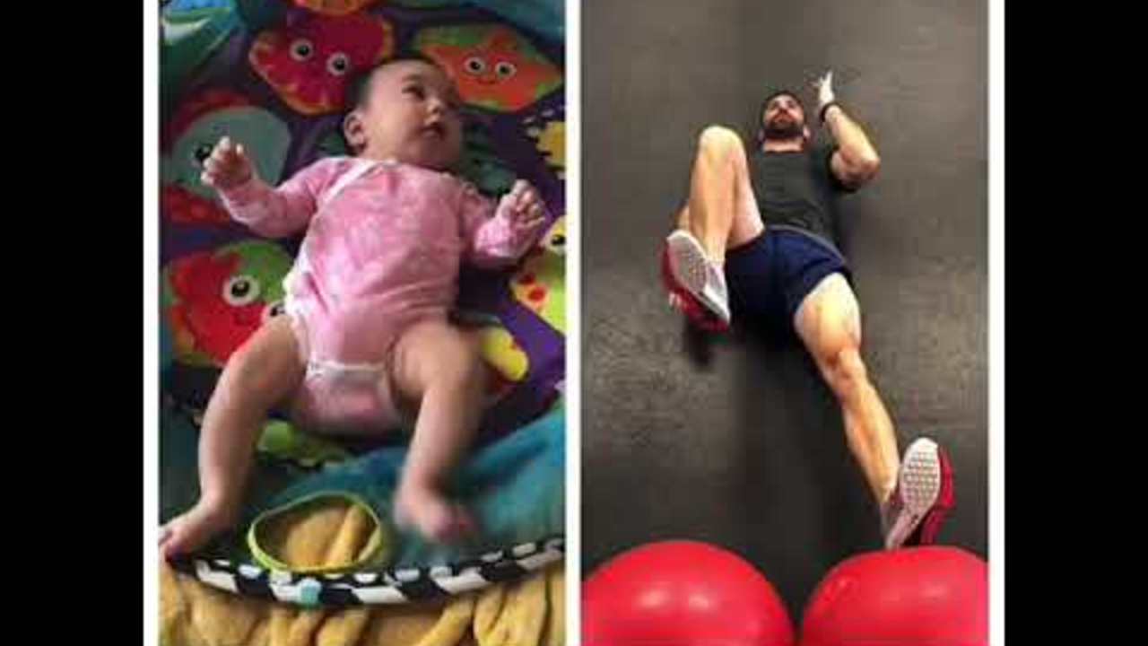 How to strengthen your core like a baby - Reciprocal Antigravity Movements, Great For Core Strength.