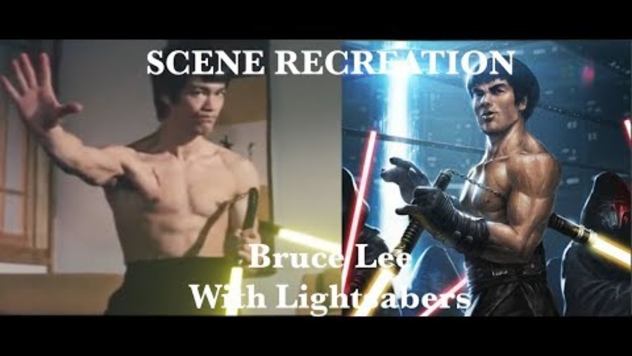 Bruce Lee Lightsabers Scene Recreation