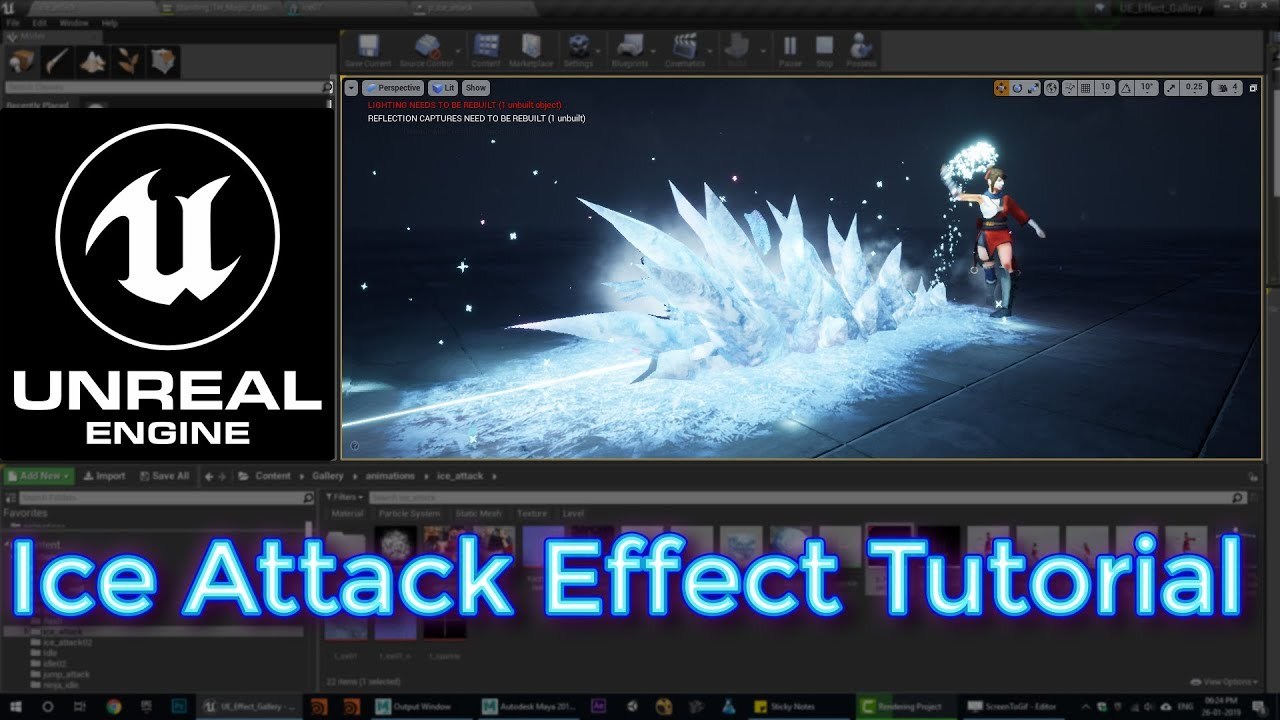 Unreal Engine Ice Attack Effect Tutorial