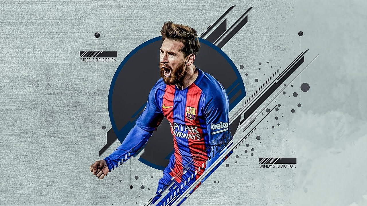 Sports Poster Design l Messi Sci-fi Design