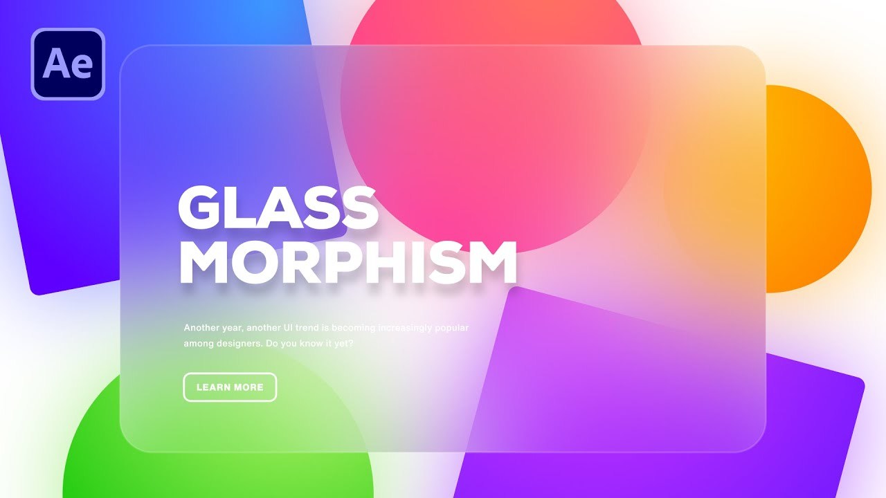 Glassmorphism Effect in After Effects - After Effects Tutorial
