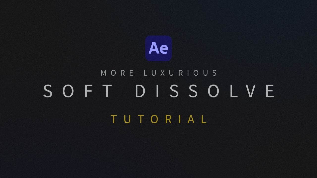 After Effects Quick Tip Cinematic Dissolve l 디졸브를 고급스럽게 하기