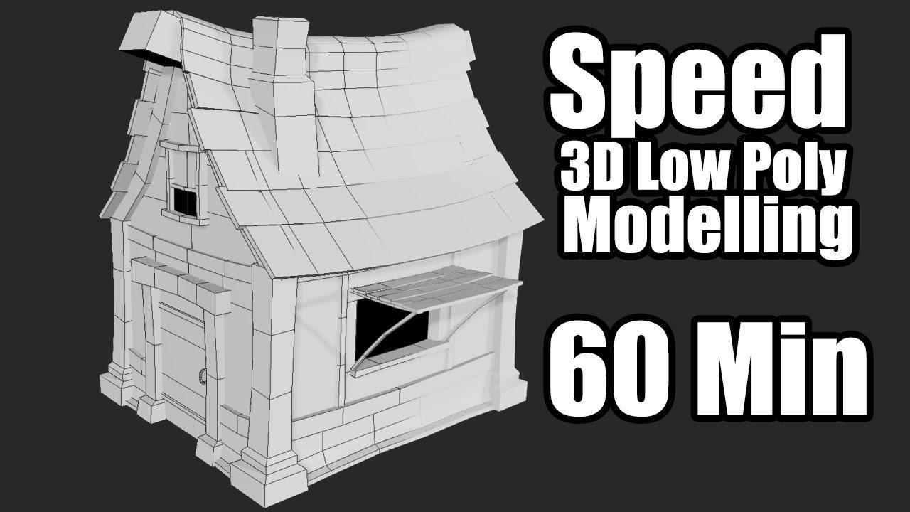 3DSMAX Low Poly Speed Box Modelling Fantasy House - GamePoly