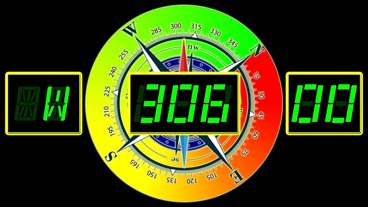 6 Minutes (360 Seconds) Countdown (Compass Version, Remix BBC Countdown 2018,  50FPS)