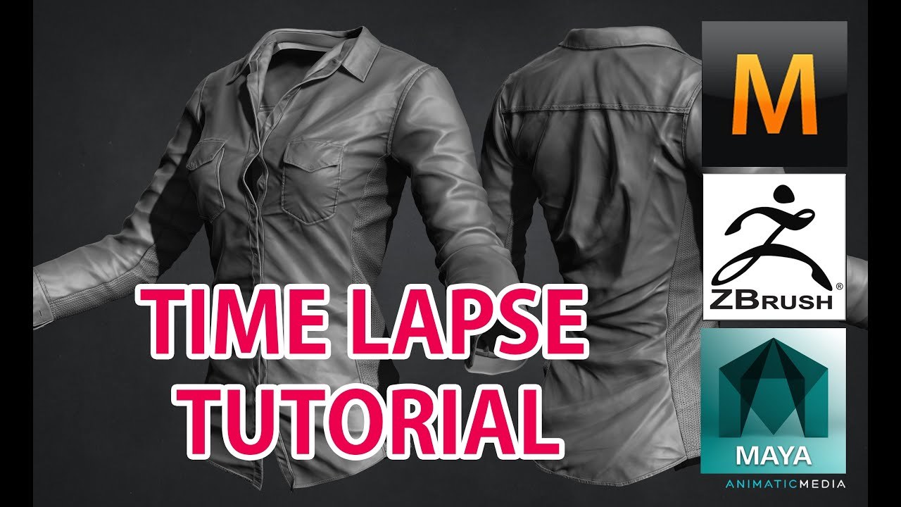 3D Modeling female Shirt time lapse (Zbrush + Marvelous Designer)