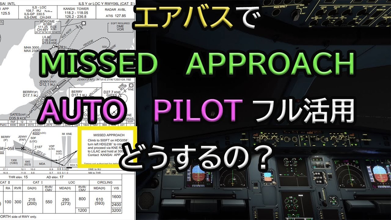 【Microsoft Flight Simulator】AUTO PILOTを使ったMISSED APPROACHの操作要領！かなりマニアック