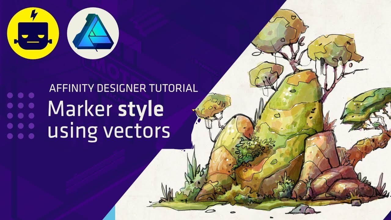 Affinity Designer Tutorial: Marker drawing effect using vector brushes