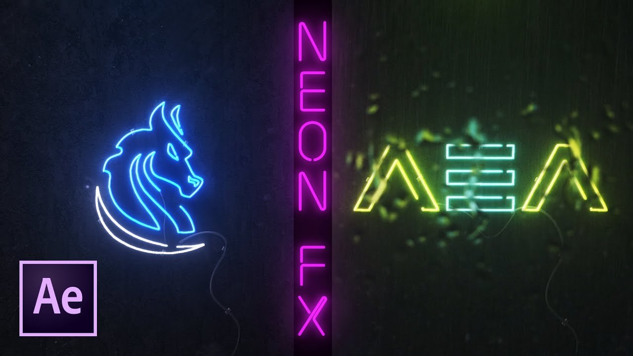 Neon Light Logo Animation in After Effects | No Plugins