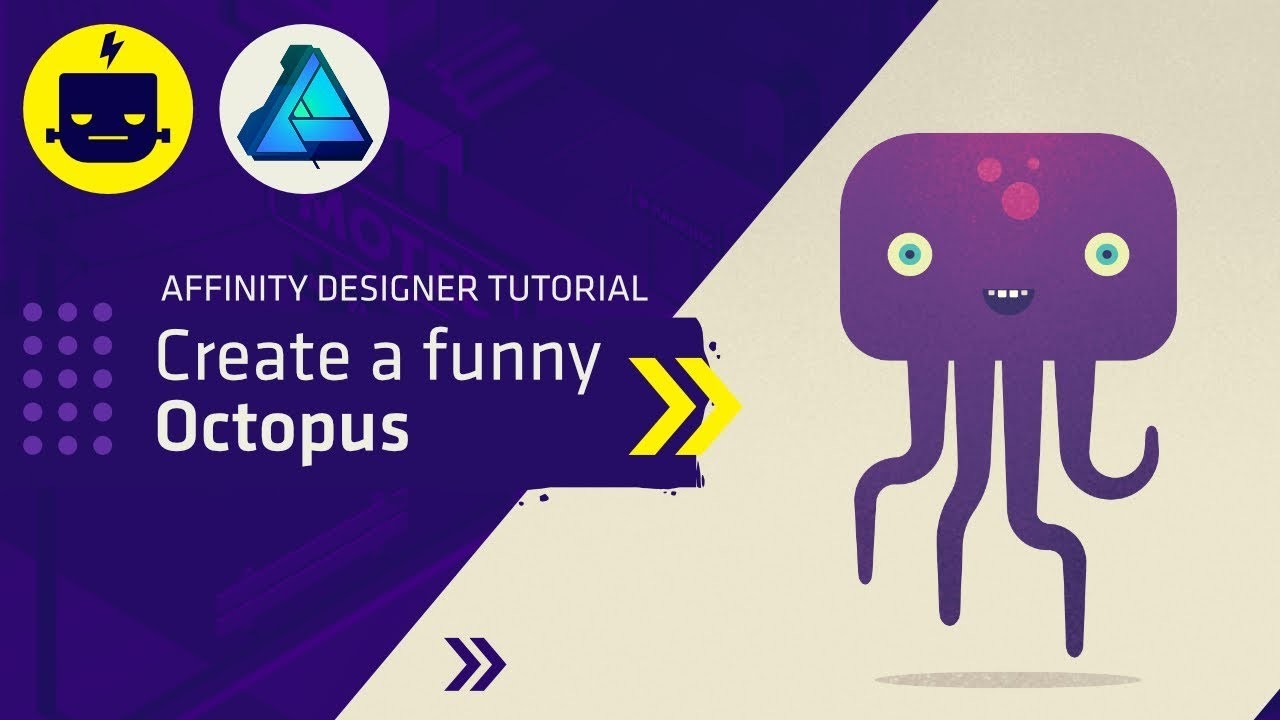 Affinity Designer Micro Tutorial: Funny Octopus
