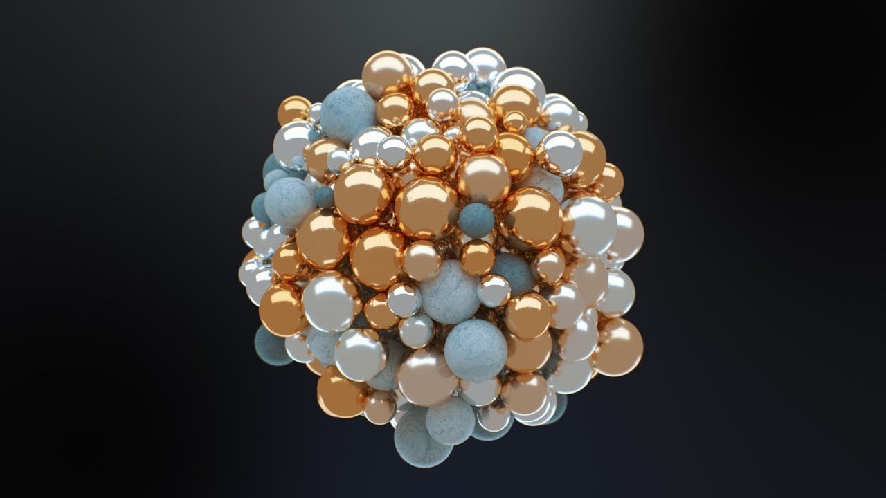 C4D Abstract Spheres - Cinema 4D Tutorial (Free Project)