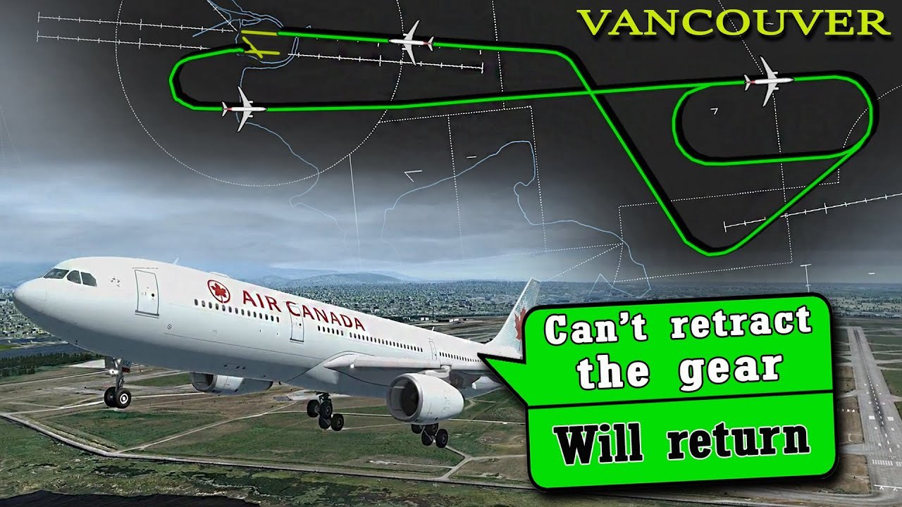 Air Canada A330 is UNABLE TO RETRACT THE GEAR | Returns to Vancouver