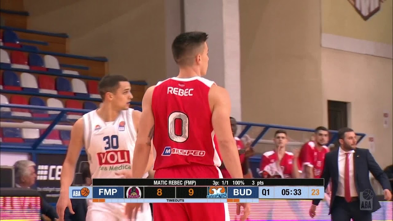 Rebec scores from the parking lot! (FMP - Budućnost VOLI, 14.1.2019)