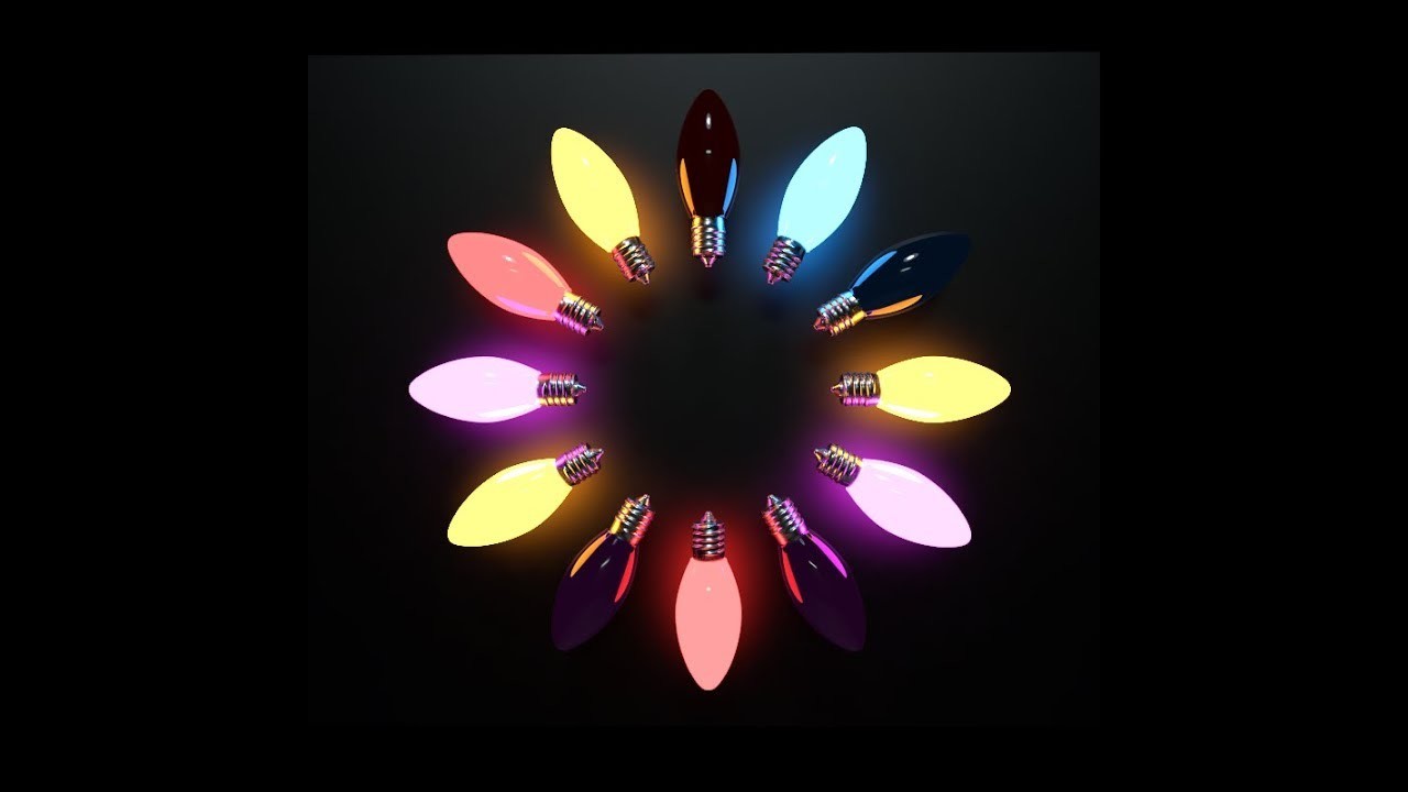 Light bulbs blinking tutorial in cinema 4d and redshift