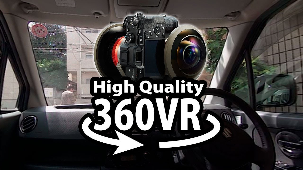 High Quality 360VR Camera in the Car One a Summer day