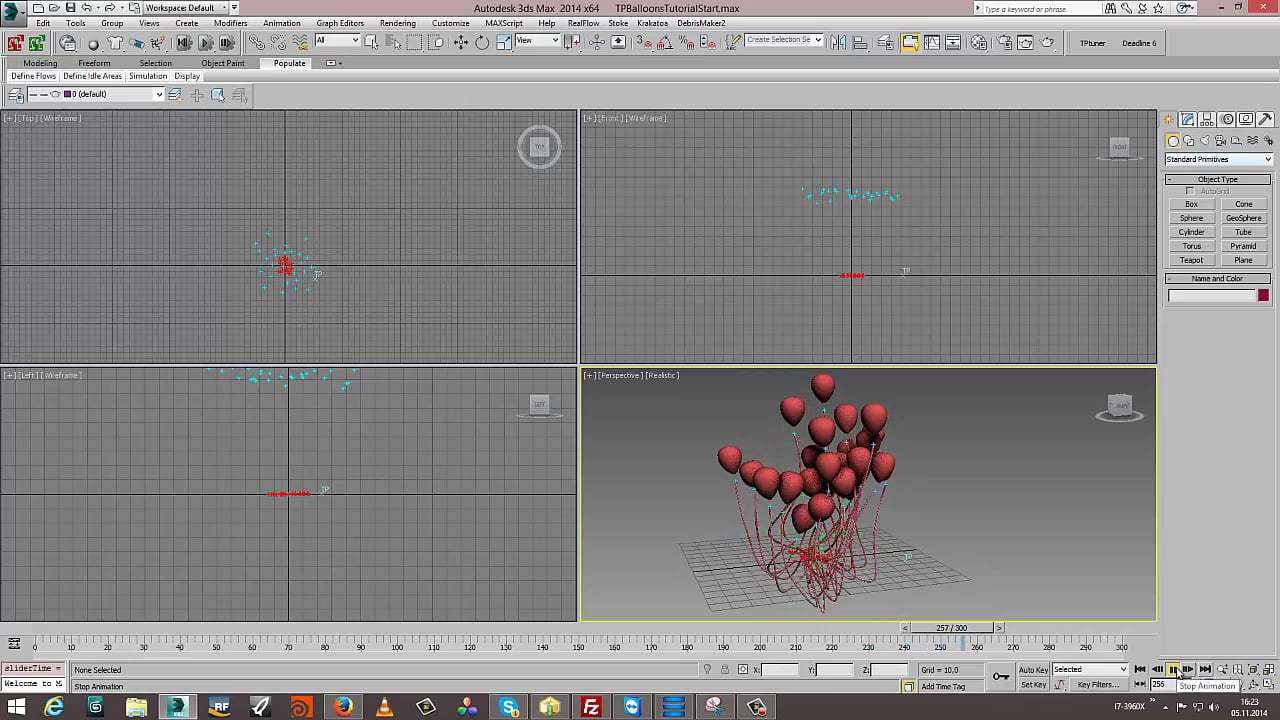 Thinking Particles  6 - Procedural Softbody Balloons Tutorial