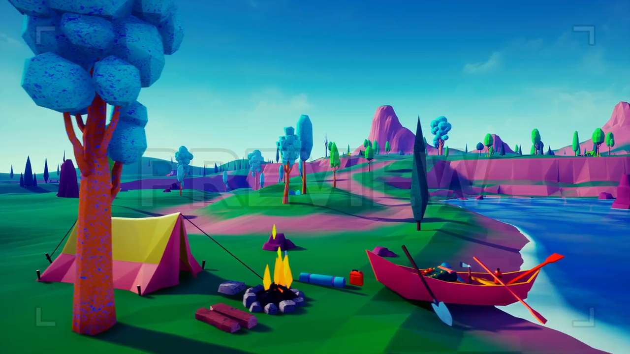 Lowpoly Land Stock Motion Graphics