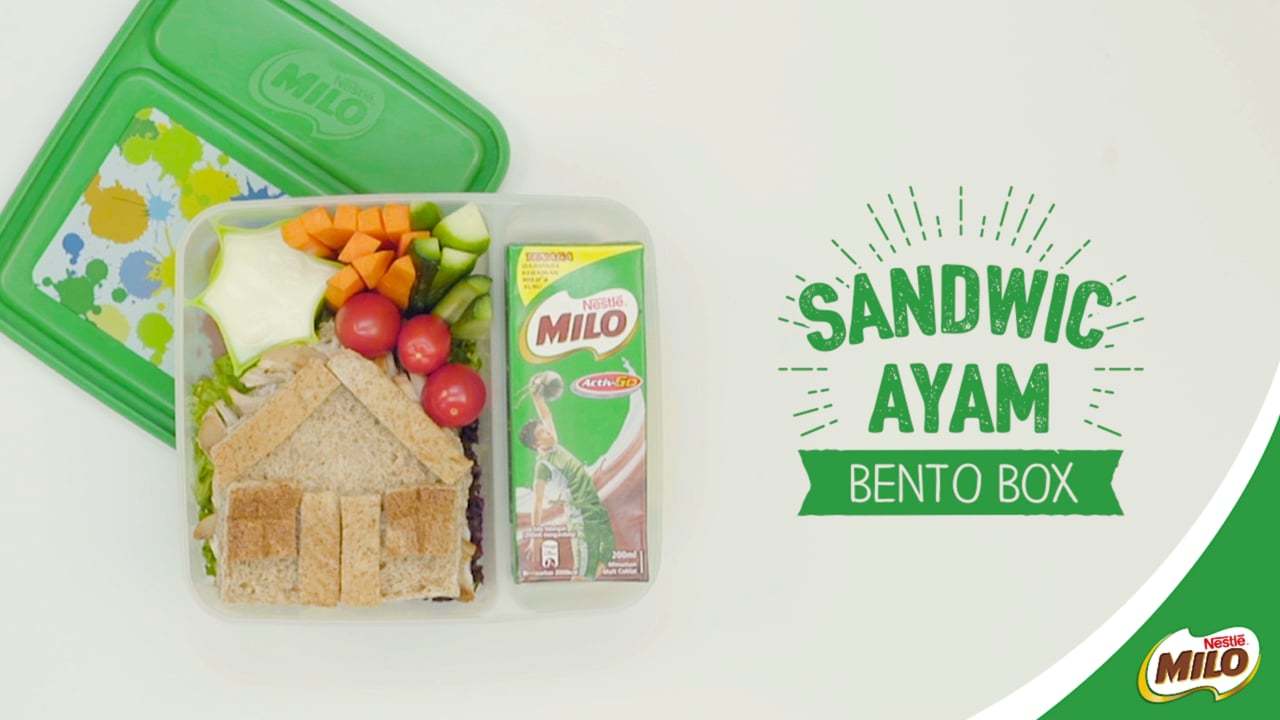 MILO® UHT | Bento Box - Chicken Sandwich