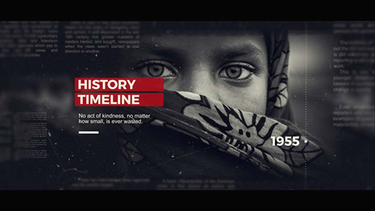 History Timeline / After Effects Template