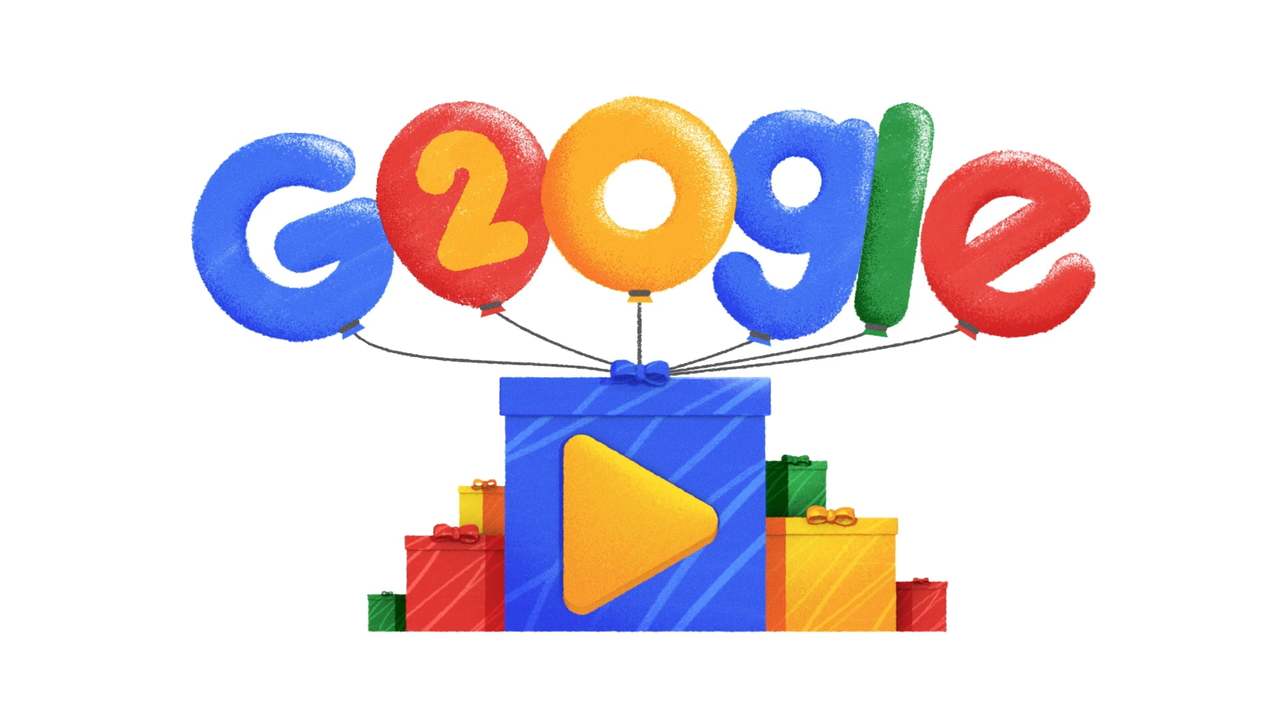 Google Doodle 20th Anniversary