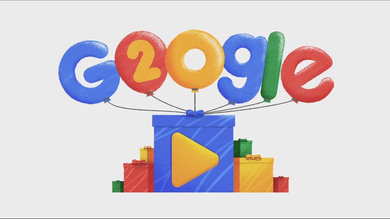 Google Doodle 20th Anniversary