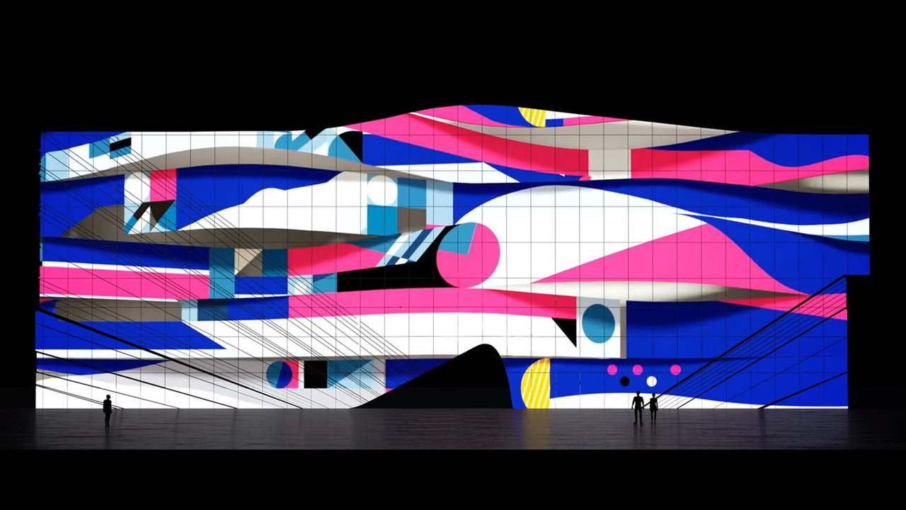 Club Chroma projection mapping- Contemporary